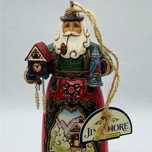 Vintage Jim Shore Heartwood Creek German Santa Claus Ornament 4.5"H NWT Enesco